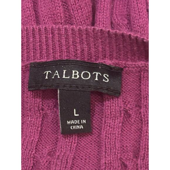 Talbots Pink Knit Sweater Women's size L - Picture 3 of 3